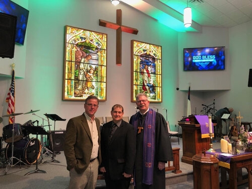 President, Mark Grigsby, Project Manager Erich Reggi, and Reverend Mark Smith pictured above.