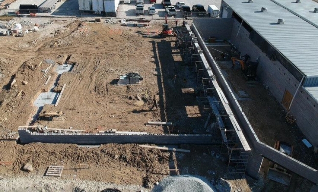 Hamlin United Methodist Church construction site.